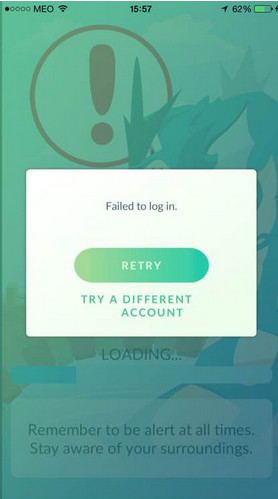 Pokemon GOʾfailed to log in[ͼ]