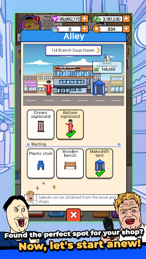 Alley Restaurant Tycoon mod apk dinheiro e gemas ilimitados  2.0.0 screenshot 1