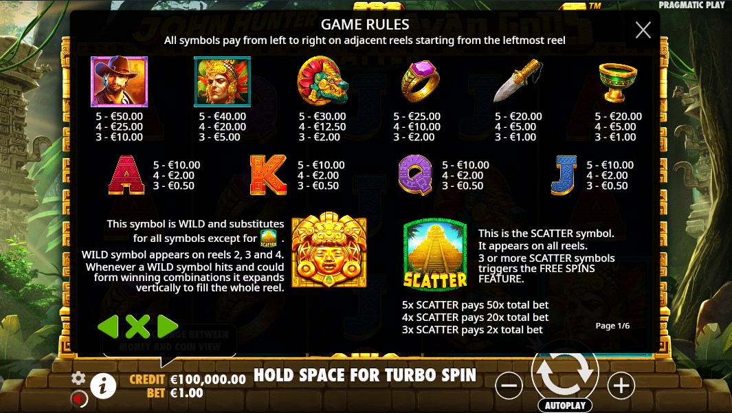 John Hunter and the Mayan Gods slot apk para android图片1