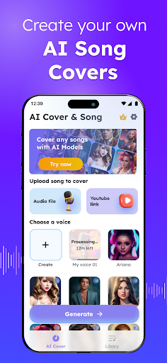 AI Music Cover & Song Creator mod apk premium desbloqueado图片1