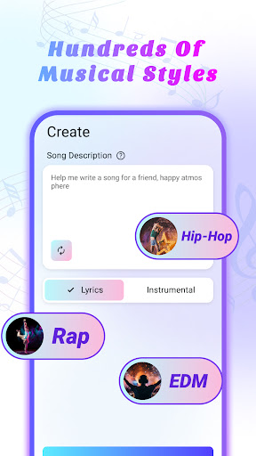 AI Song Generator Lyrics Music apk para android última versão  1.0.2 screenshot 3