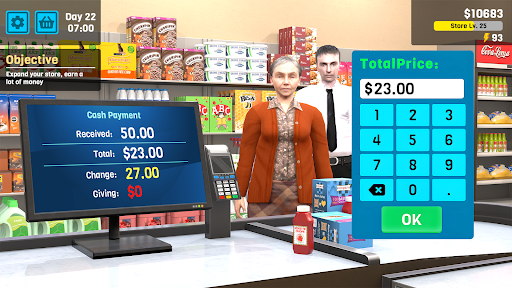 Manage Supermarket Simulator mod apk 2.0  tudo ilimitado sem anúncios  2.0 screenshot 2