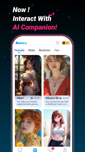 Honey & Roleplay AI Chatbot mod apk premium desbloqueado图片1