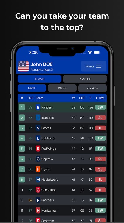 Hockey Career Apk Versão mais recente  1.3 screenshot 3