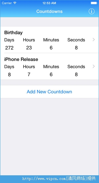 Countdowns with Widget IOS8.0 V1.0.0